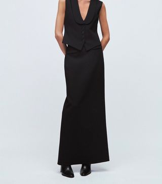 Zara + Long-Wool Blend Skirt