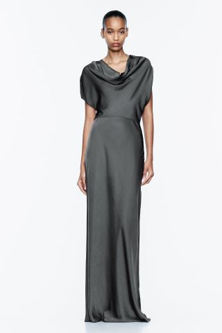 Zara + Satin Midi Dress