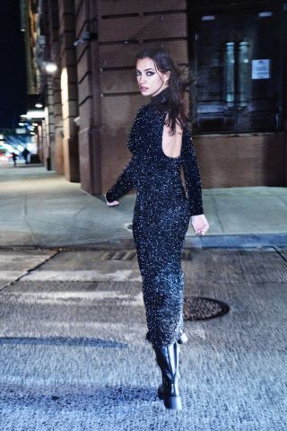 Zara + Knit Dress With Open Back And Tinsel