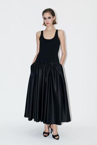 Zara + ZW Collection Contrast Dress