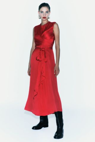 Zara + ZW Collection Satin Dress
