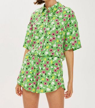 Topshop + *Ditsy Print Shirt by Boutique