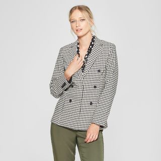 Who What Wear x Target + Houndstooth Classic Blazer