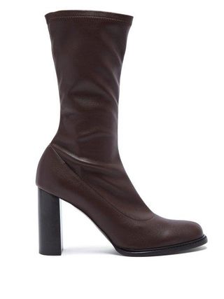 Stella McCartney + Block Heel Faux Leather Boots