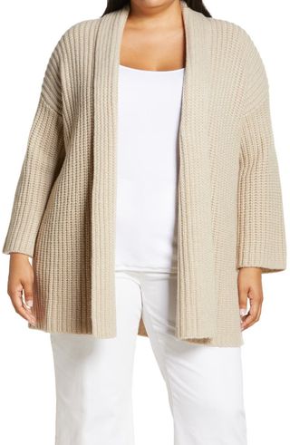 Eileen Fisher + Lofty Recycled Cashmere Blend Boxy Cardigan