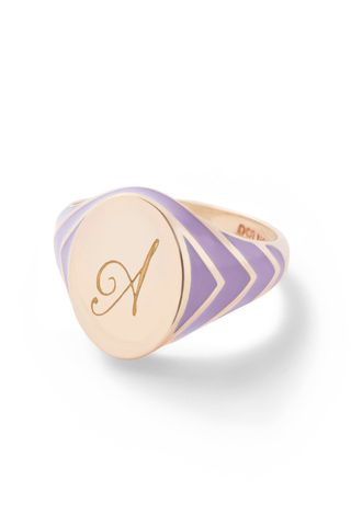 Alison Lou + Stripe Signet Ring