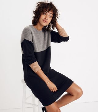 Madewell + Colorblock Sweater-Dress
