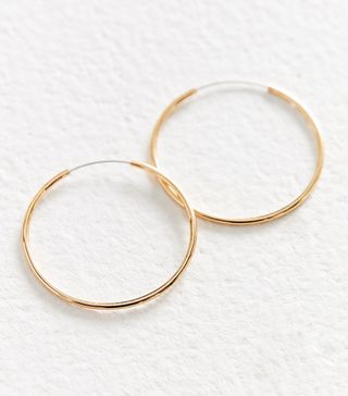 Urban Outfitters + 18K Gold + Sterling Silver Plated Small Hoop Earring