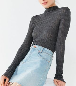 Urban Outfitters + UO Poppy Pointelle Turtleneck Sweater