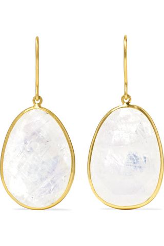 Pippa Small + 18-Karat Gold Moonstone Earrings