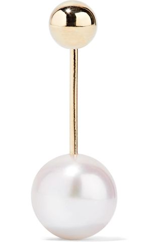 Sophie Bille Brahe + Elipse 14-Karat Gold Pearl Earring