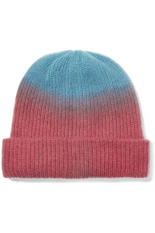 The Elder Statesman + Watchman Tie-Dyed Ribbed Cashmere Beanie