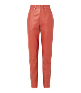 Gucci + Leather Straight-Leg Pants