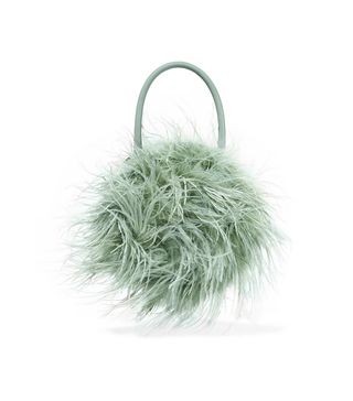 Loeffler Randall + Zadie Feather-Embellished Leather Tote