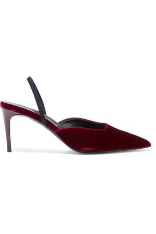 Stella McCartney + Velvet Slingback Pumps