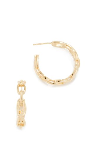 Jennifer Zeuner Jewelry + Carmine Hoop Earrings
