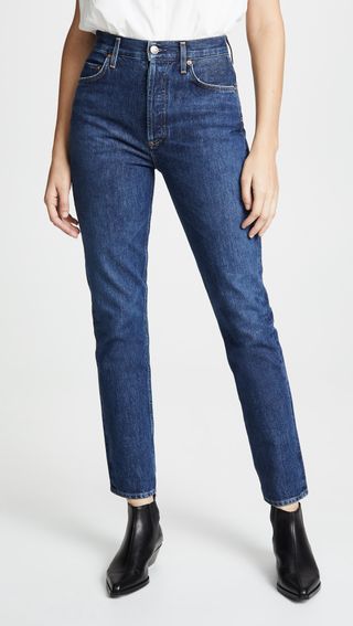 Agolde + Remy High Rise Straight Jeans