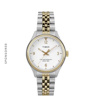 Timex + Waterbury Womens 34mm Stainless Steel Watch