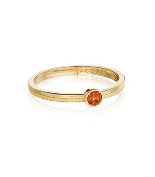 Tacori + Gemstone Band Ring with Citrine