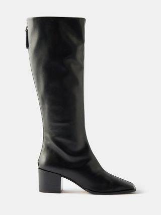 Aeyde + Aito Leather Knee-High Heeled Boots