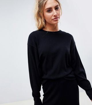 ASOS Design + Premium Lounge Knitted Dropped Sleeve Sweater