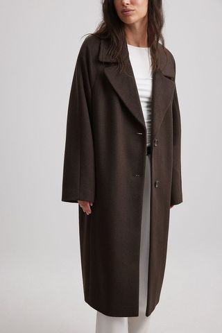 NA-KD + Wool Blend Oversized Coat