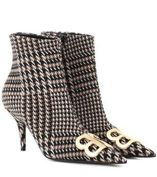 Balenciaga + BB Houndstooth Ankle Boots