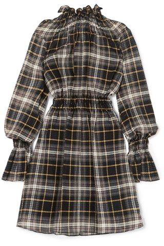Beaufille + Galileo Ruffled Plaid Cotton and Silk-Blend Voile Tunic