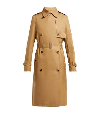 Paco Rabanne + Double Breasted Cotton Twill Trench Coat