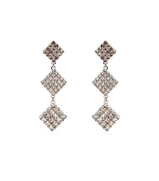 Alessandra Rich + Crystal Embellished Drop Earrings