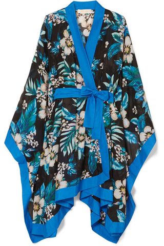 Diane von Furstenberg + Floral-Print Cotton and Silk-Blend Kimono