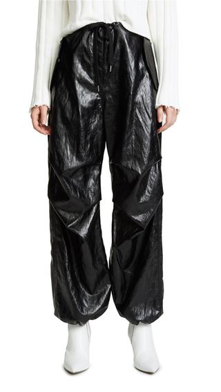 T by Alexander Wang + Papery Faux Leather Pants