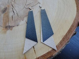 Tipsy Artsy Fartsy + Angled Faux Leather Earrings