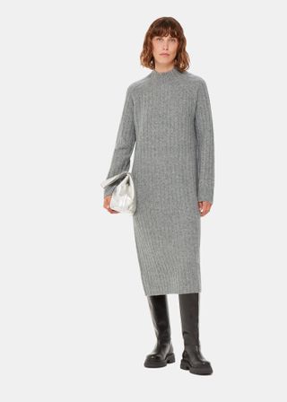 Whistles + Ribbed Knitted Midi Dress