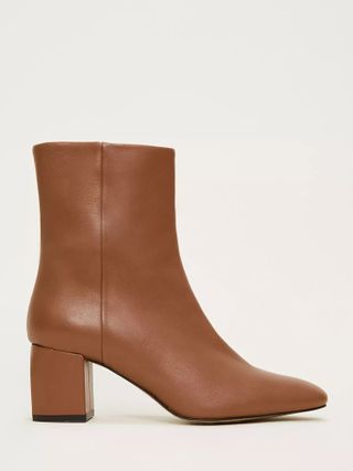 Phase Eight + Block Heel Leather Ankle Boots