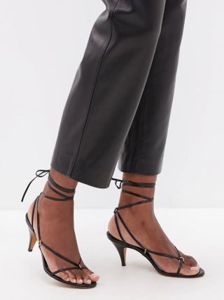 Khaite + Marion 75 Leather Sandals