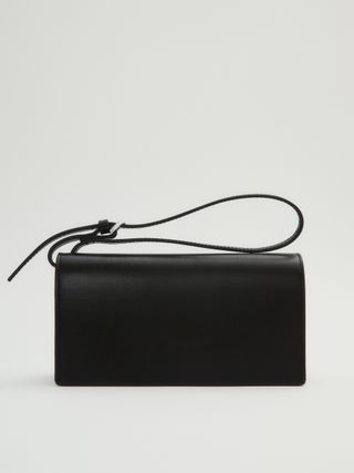 Massimo Dutti + Nappa Leather Clutch Bag With Handle