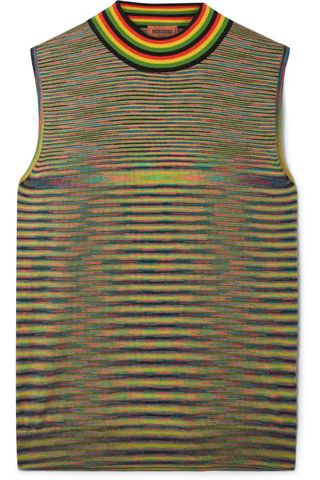 Missoni + Striped Wool Turtleneck Top