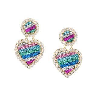 Shourouk + Love Heart Drop Earrings