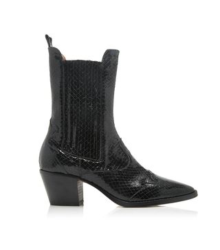 Paris Texas + Snake-Effect Patent Leather Boots