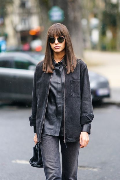 9 Black-Denim-Jacket Outfits for Fall | Who What Wear