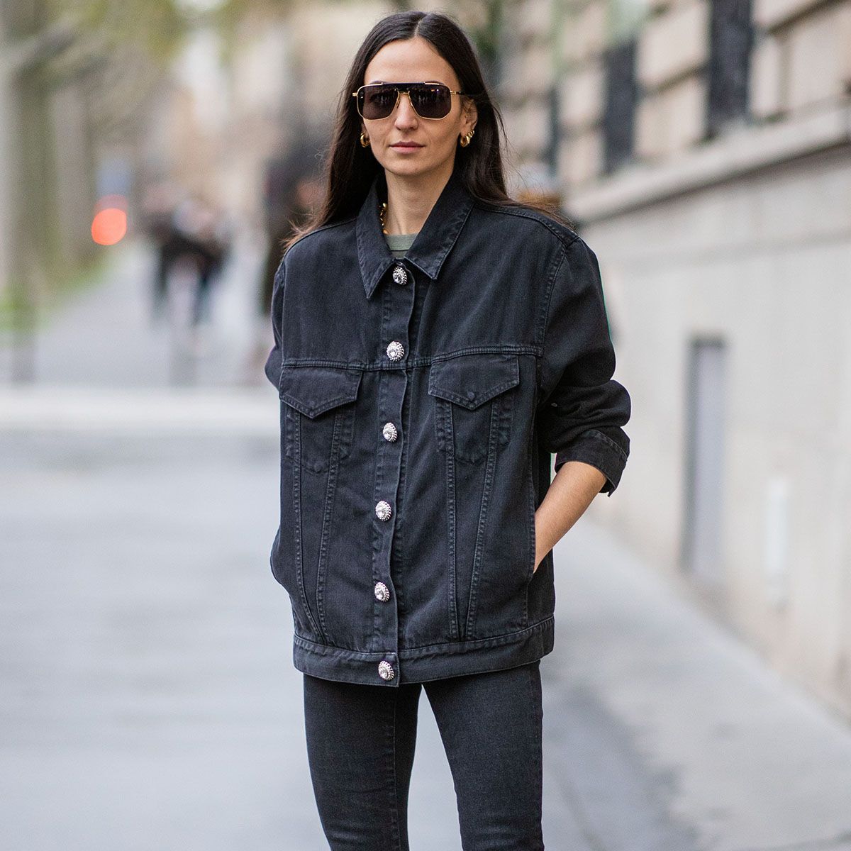 black denim jacket outfits for fall 270061 1598327713955 square 1200 80