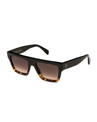 Celine + Bold Flattop Acetate Sunglasses