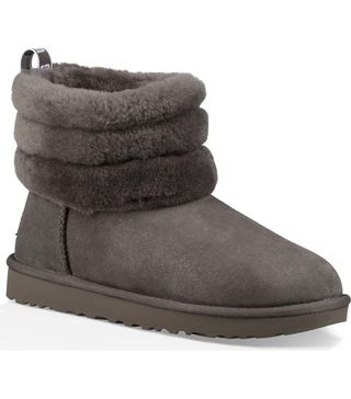 Ugg + Classic Mini Fluff Quilted Shaft Boots