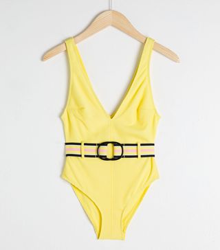 & Other Stories + Belted High-Cut Swimsuit