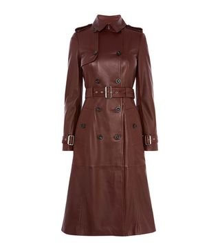 Karen Millen + Leather Trench Coat