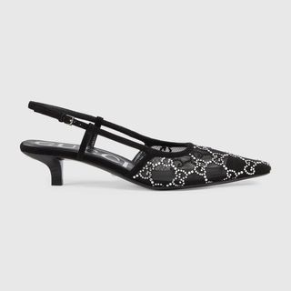 Gucci + Crystal Slingback Shoes