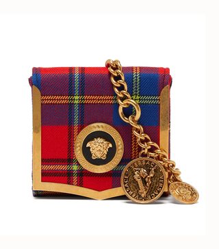 Versace + Medusa Coin Tartan Belt Bag