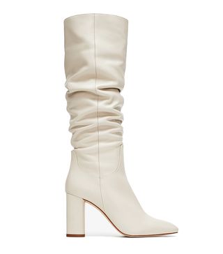 Zara + High-Heel Leather Boots
