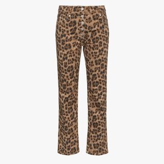 Miaou + Junior Leopard Print Slim Trousers